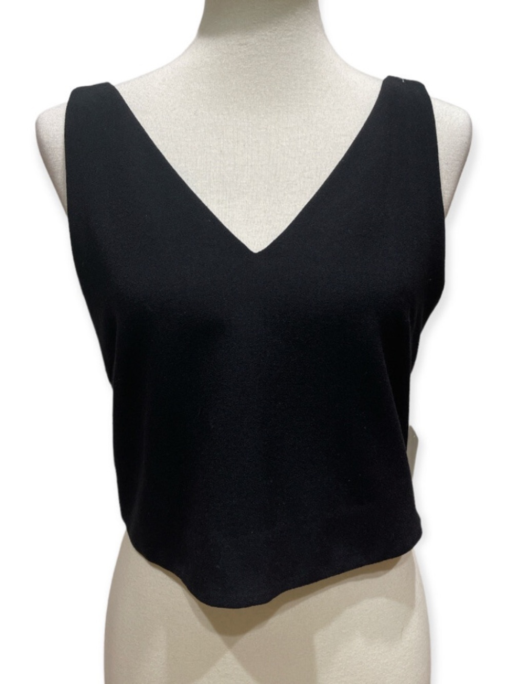 Free People Women’s Black Sleeveless Crop Top Criss Cross